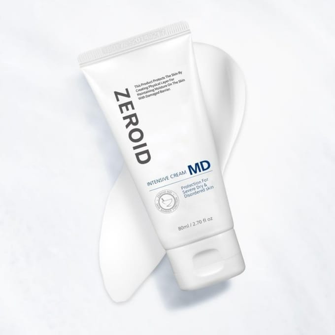ZEROID Crème Intensive MD Crème Hydratante Profonde Soin Barrière Cutanée 80ml white