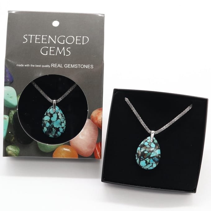 Gemstone ketting Turkoois