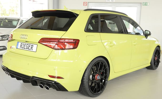 RIEGER - PERFORMANCE REAR DIFFUSER - AUDI S3 HATCH & SPORTBACK - GLOSS BLACK
