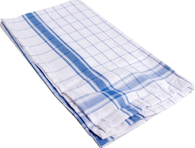 Handdoek Adalynne | ft 50 x 70 cm | geruit | blauw | pak van 3 stuks