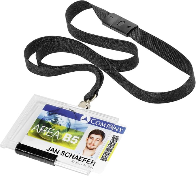 Kaarthouder Set - ID Houder - Veiligheid Toegang - Met Textielband - 54 x 87 mm - Transparant