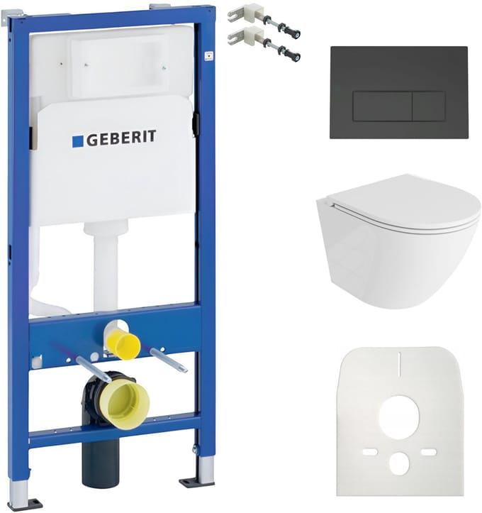 LAVITA complete toiletset Sofi One randloos zwart