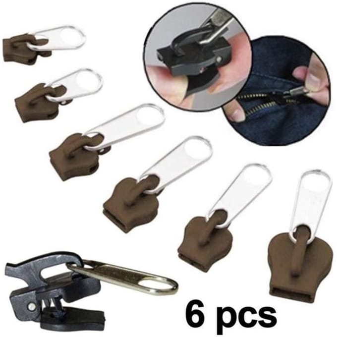 Kit de réparation fermeture éclair - GOTOTOP - 6 pièces - Métal et PVC - Durable et léger