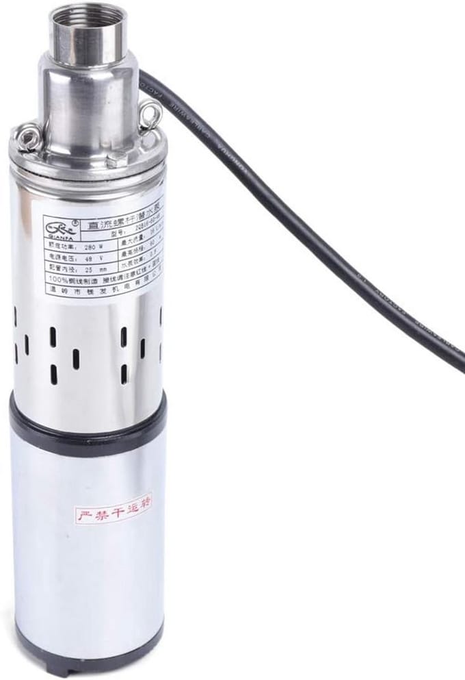 Dompelpomp - Waterpomp - Tuinirrigatie - Zonne-energie - 60m Opvoerhoogte - Metaal