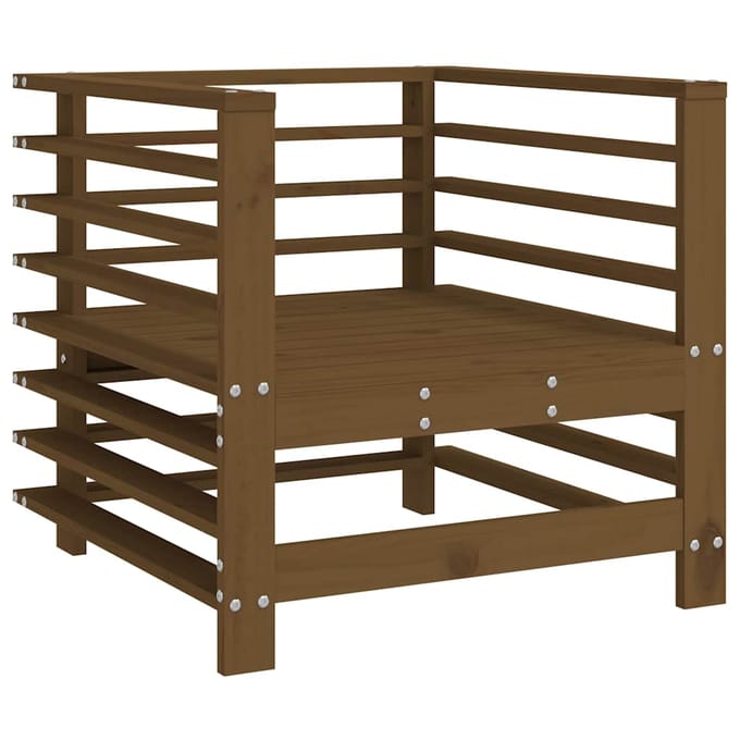 vidaXL - Tuinstoelen - 2 - st - massief - grenenhout - honingbruin