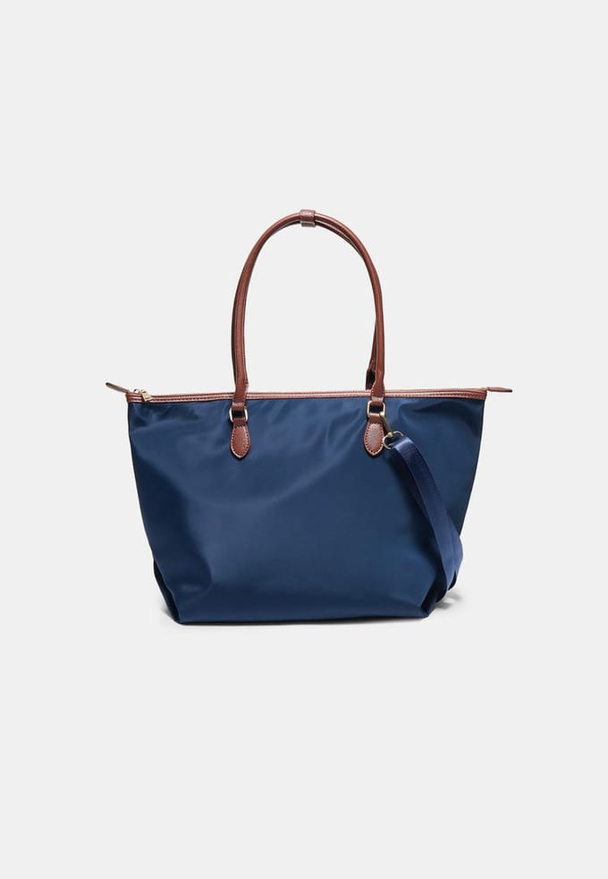 Stradivarius Gecombineerde shopper met schouderband  Marineblauw OS