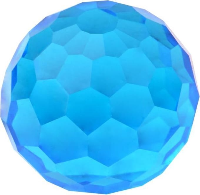 Quiges Verwisselbare Ring Steen Geslepen Bolletje 12mm - Blauw - E12RHDC018