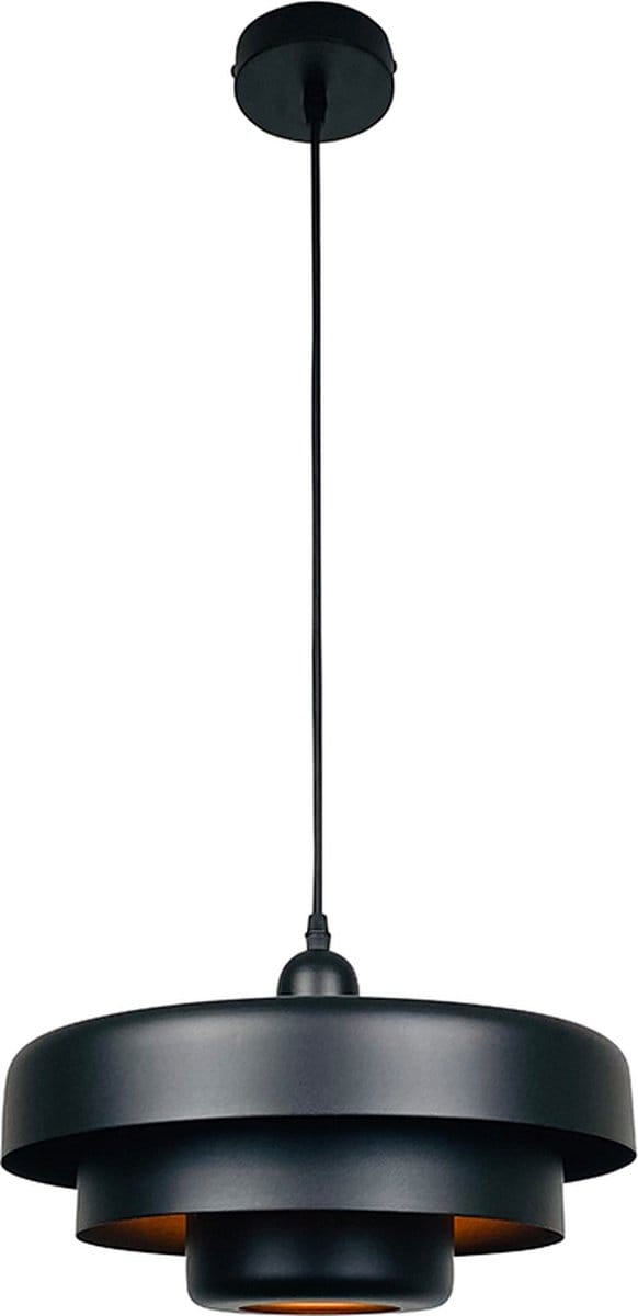 Olucia - MEREDITH - Hanglamp - Zwart - Vorm: Rond