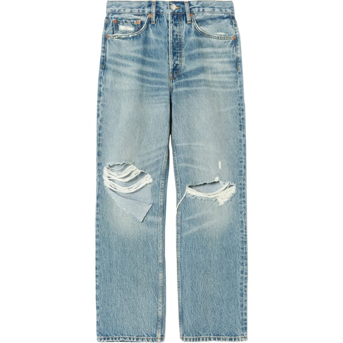 RE/DONE 90s Crop Low Slung Medium Raf Taglia: 24 | Jeans straight fit Outlet | Donna