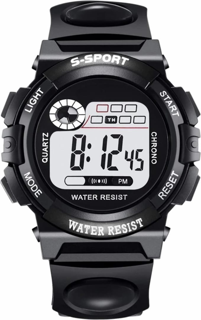 Fako Bijoux® - Kinderhorloge - S-Sport Classic - Zwart