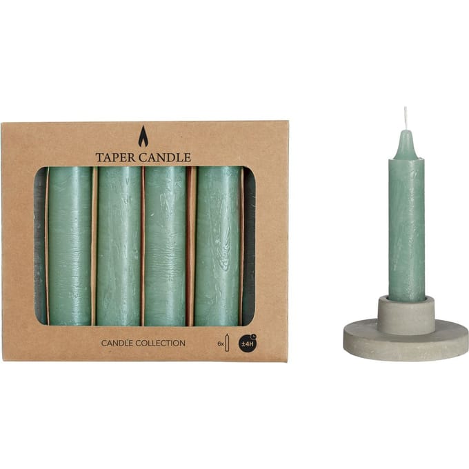 Puntkaarsen, set van 6 - Eucalyptus