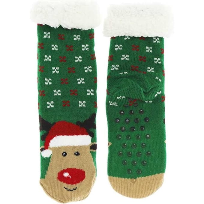 Unique Living kerstsok reindeer dessin 1 maat 36-38 -