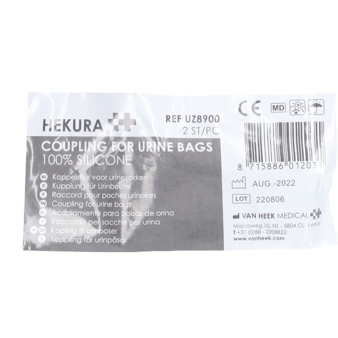 HEKURA Raccord pour Poches Urinaires 2 Accessoires