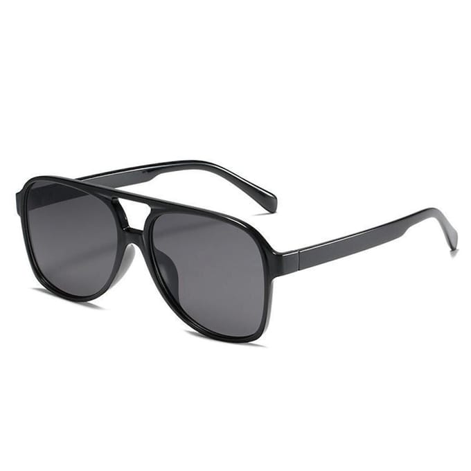 Retro Aviator Zonnebril - Zwart | Fashion Favorite