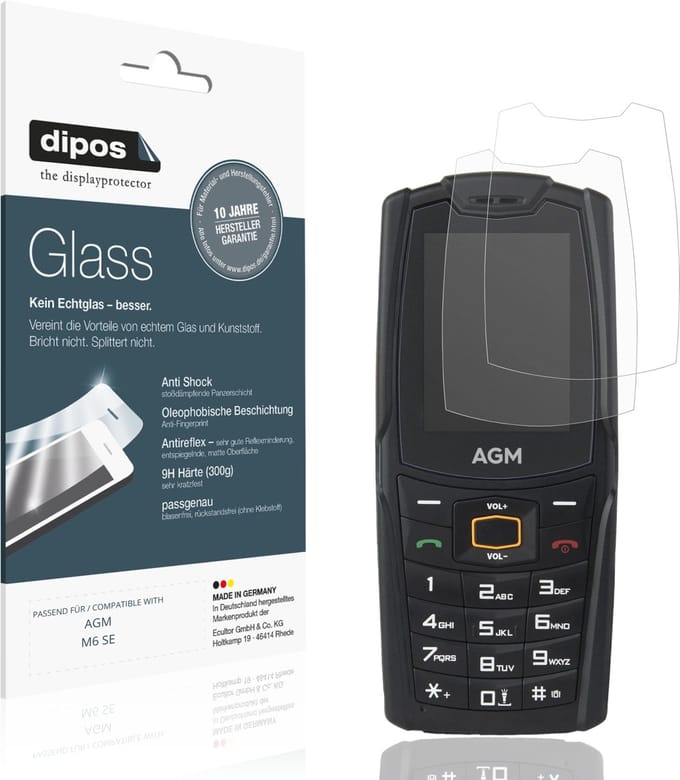 dipos – 2x Matte Pantserfolie geschikt voor AGM M6 SE | 9H Screenprotector