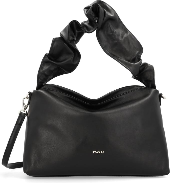 PICARD Leren Schoudertas Night Out Shoulder Bag Black Zwart