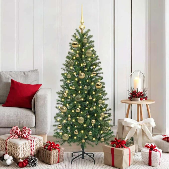 vidaXL Kerstbal Set 61 st 150 LED's Warmwit Ø 6 cm