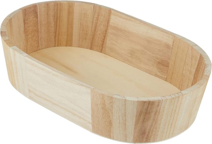 Solidchoice - Houten Mand Ovaal 30 x 19 cm