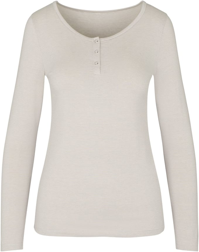Hunkemöller Pyjama Top Thin Stripe Grijs