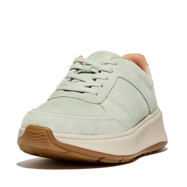 FitFlop F-Mode Suede Flatform Sneakers GROEN - Maat 36