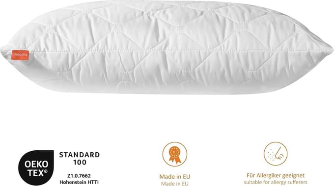 Comfort 195851 zijslaper kussen met ritssluiting, zwangerschapskussen, 100% microvezel 40 x 145 cm, wit