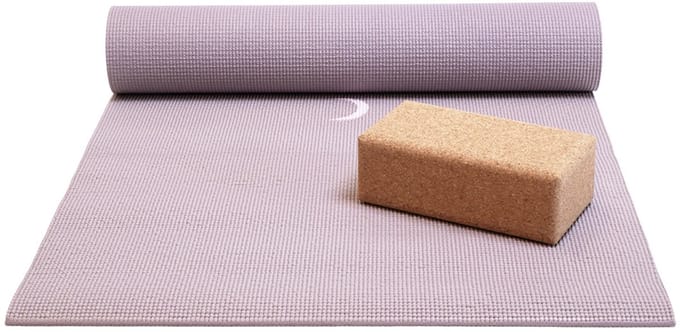 Basispakket yogamat en blok - moon lavendel