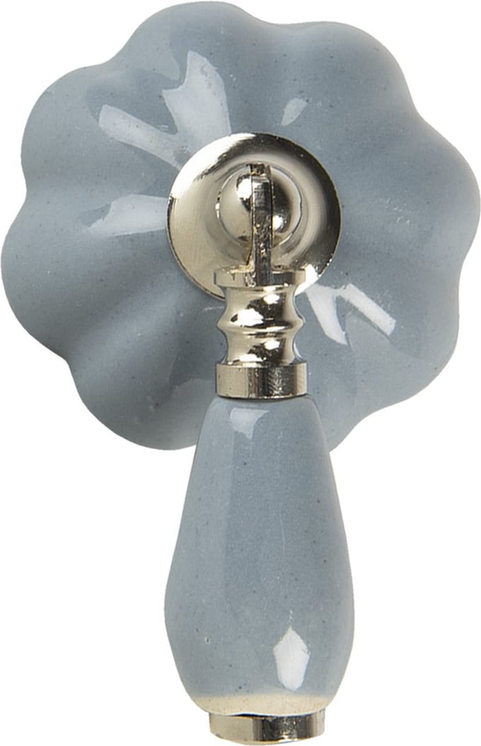 Clayre & Eef Deurknop 4x8x6 cm Grijs Keramiek