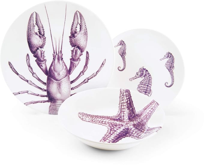 Excelsa 63034 Flore et Faune placemat, keramiek, paars