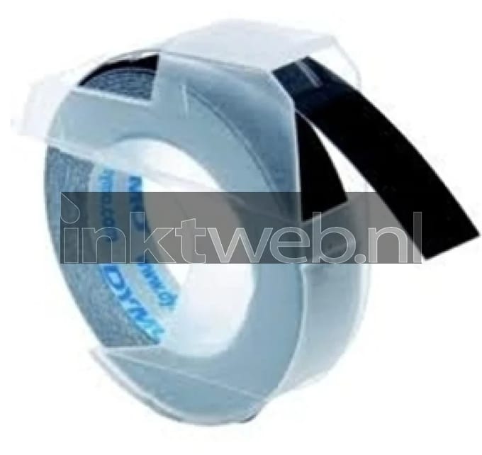 Dymo S0898130 Embossing tape wit op zwart breedte 9 mm