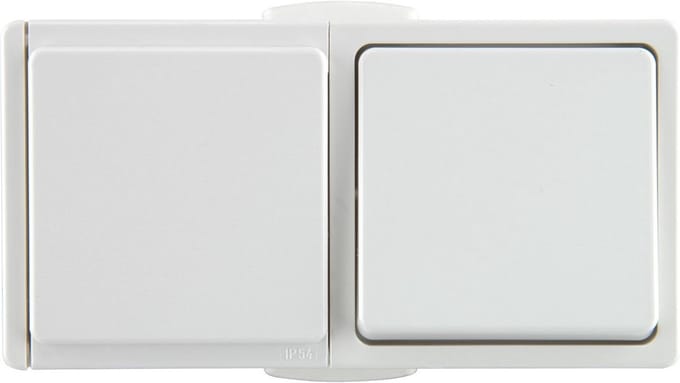 A/W combinatie met stopcontact 250V 10A en 16A