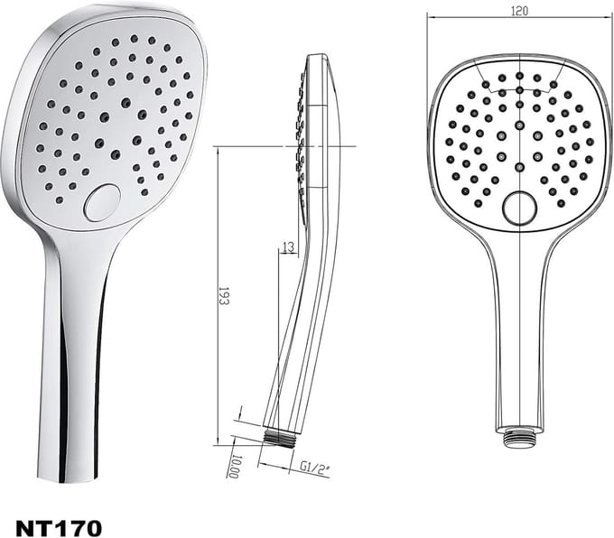 Thermostaat mengkraan Bad en Douche 4051 - Chroom, Inclusief Badvuller