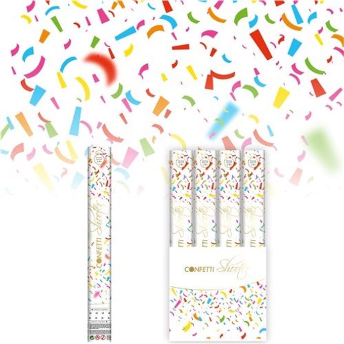 Confetti shooter (40cm) - Bonte kleuren - papier