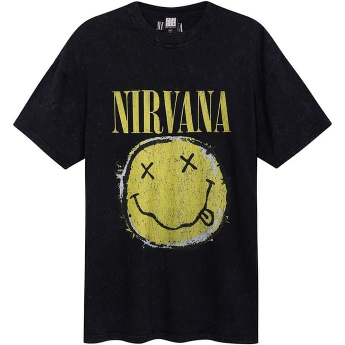 Nirvana T-shirt - Amplified Collection - Split - XS tot L - voor Mannen - charcoal