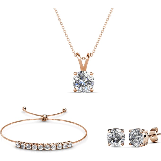 Crystal Mia Sets - Roségoud en kristal