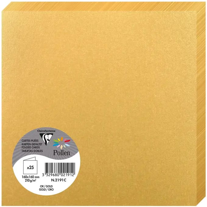 Gevouwen kaarten Clairefontaine Pollen (x25)