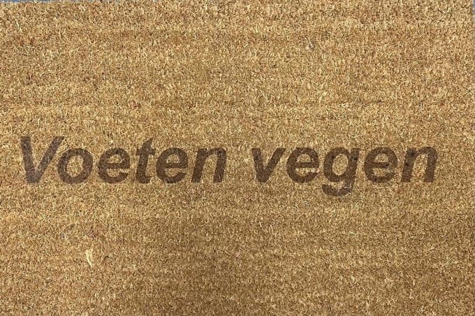 Deurmat met tekst - Kokosmat - Voeten vegen - Humor - Mat