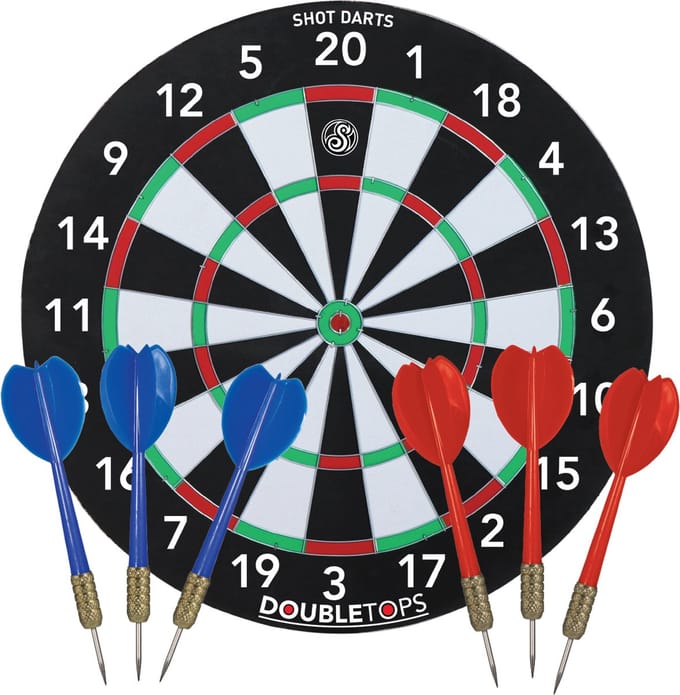 Shot Double Tops Dartboard Game