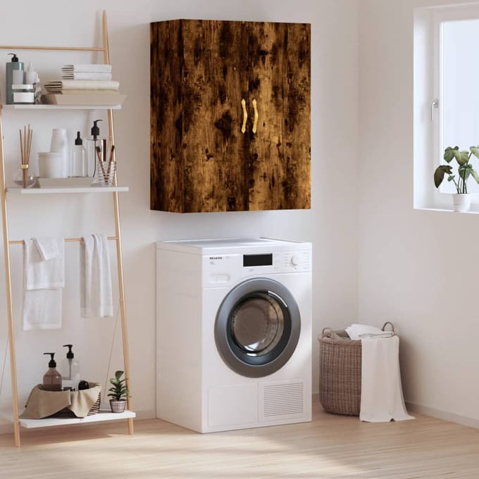 vidaXL - Wandkast - 69,5x34x90 - cm - gerookt - eikenkleurig
