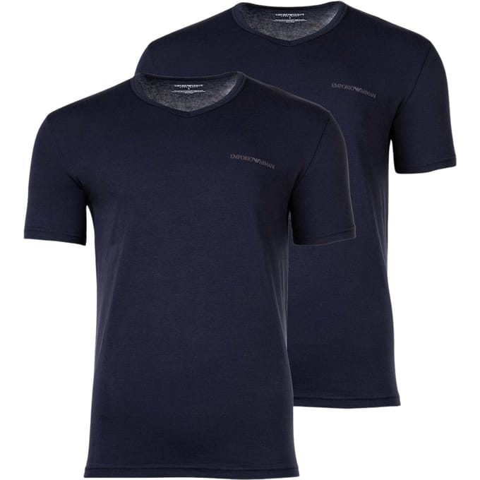 Emporio Armani V-Neck Shirt Heren (2-pack) - Maat S