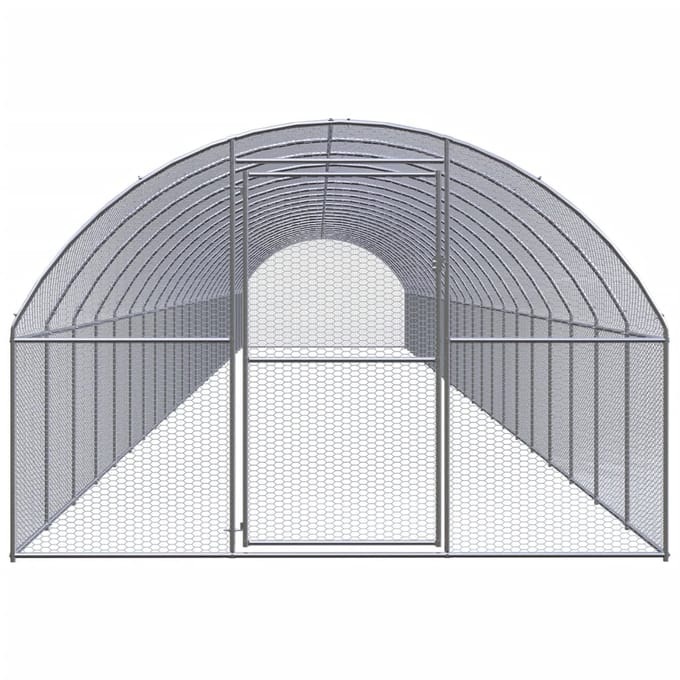 vidaXL - Kippenren - 3x24x2 - m - gegalvaniseerd - staal