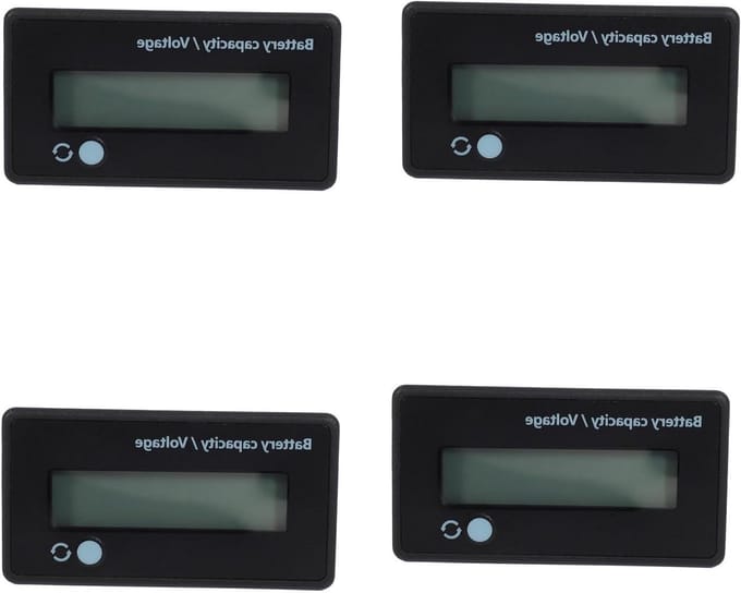 Batterij Indicator - Capaciteit Meter - Accu Status Controleren - Universele Spanning - 4 Stuks - Zwart