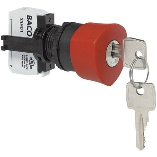 BACO L22GM01E Noodstopschakelaar Kunststof frontring, Zwart IP69K 1 stuk(s) Piece
