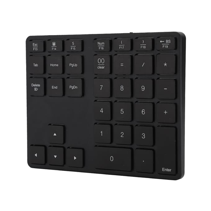 BT308 35 Toetsen Numeriek Toetsenblok Oplaadbaar Draadloos Ultradun Toetsenbord Compatibel met Bluetooth zwart