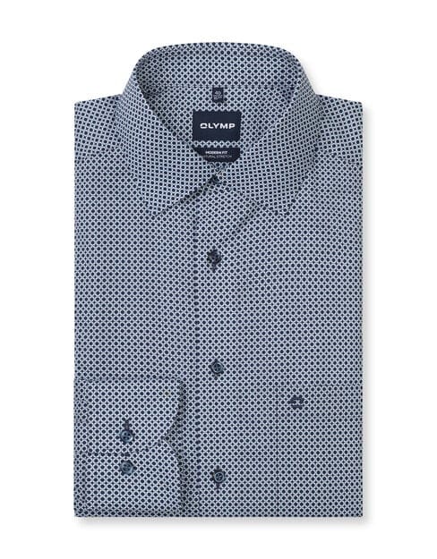 OLYMP Luxor Overhemd, Modern Fit, New Kent, Marineblauw