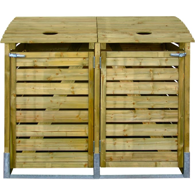 Kliko ombouw container ombouw klikoberging klikokast containerberging dubbel 155x122x90cm