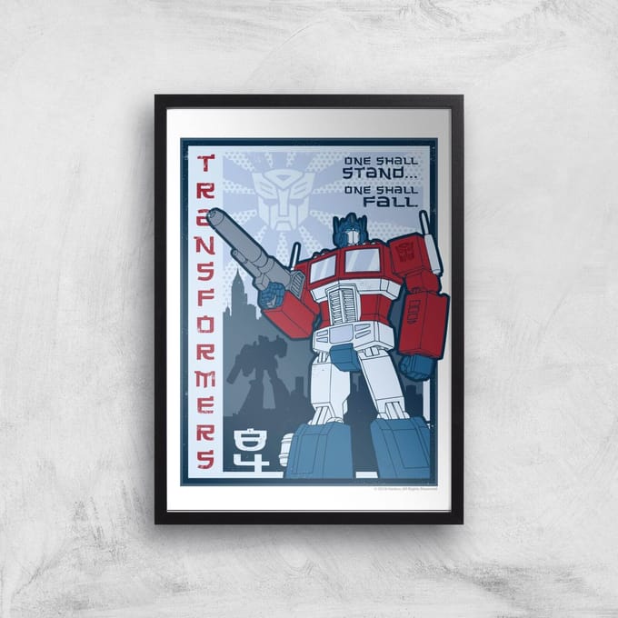 Transformers One Shall Stand Poster Art Print - A4 - Black Frame