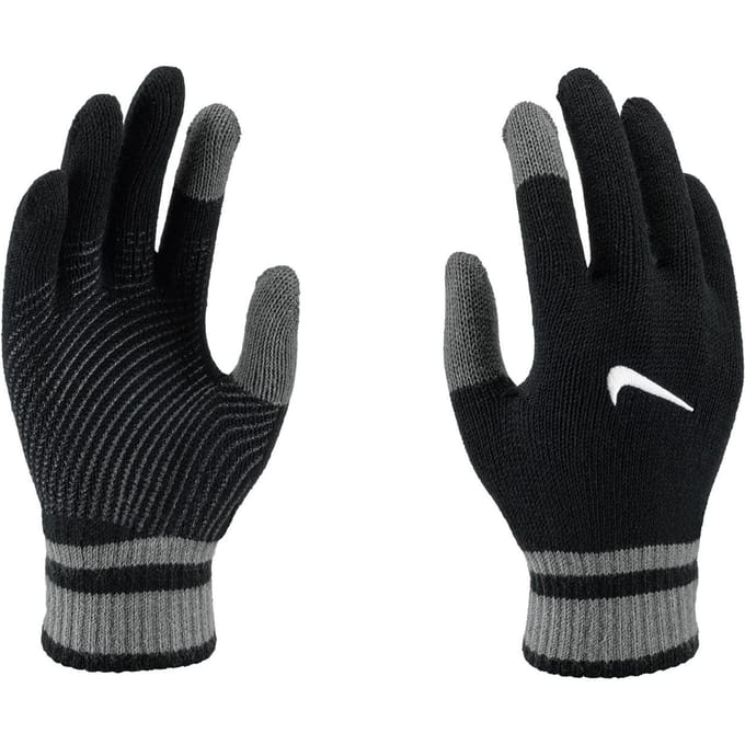 Nike Heren Y Grip Gebreide Handschoenen (Zwart)