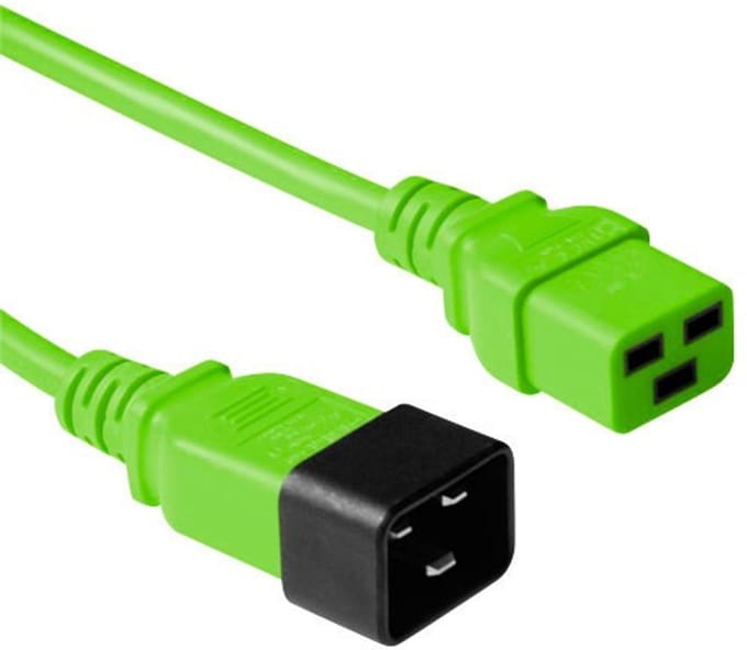 ACT Netsnoer C19 - C20 groen 3 m AK5099