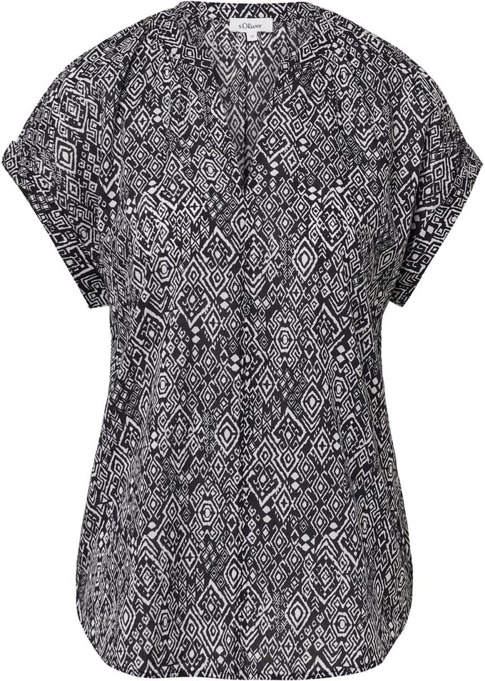 s.Oliver - female - Lichte katoenen blouse met print all-over