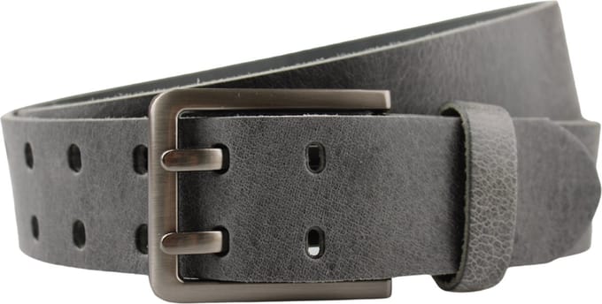 Fana Belts Leren Riem Antraciet/Grijs - Brede Riem - Taillemaat 105 - Vaderdag Cadeau